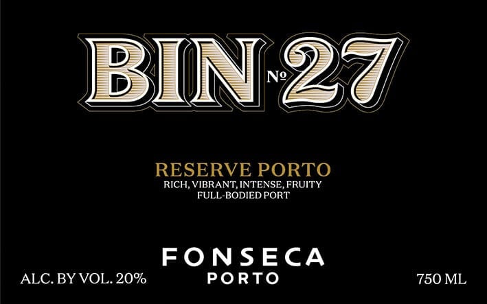 Fonseca Bin 27 Port wine label