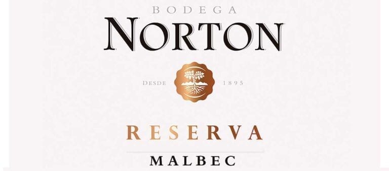 Bodega Norton Malbec Reserva red wine label from Argentina