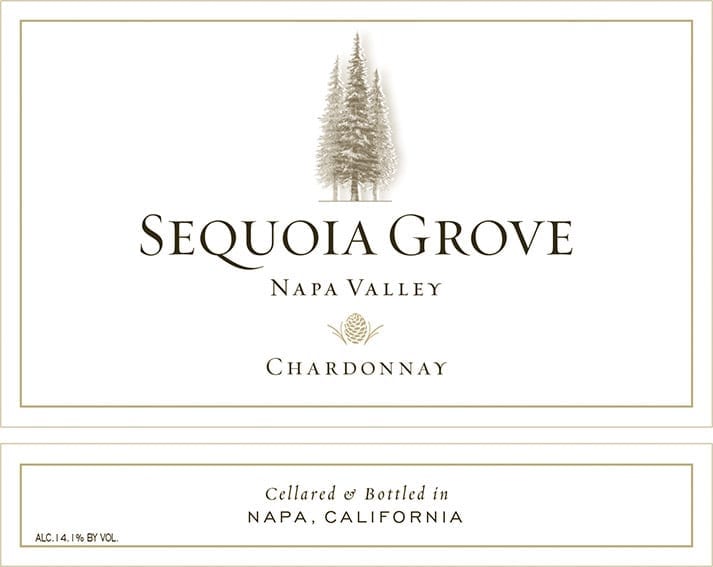 Sequoia Grove Chardonnay Napa Valley California wine label