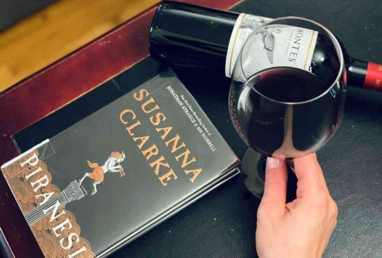 Piranesi book and Montes Cabernet Sauvignon wine pairing