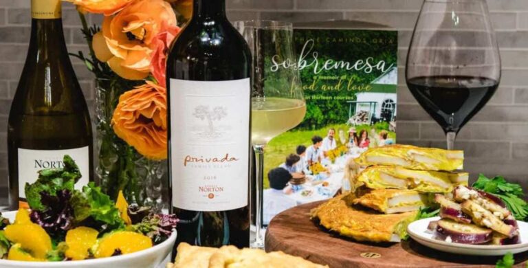 Argentine food with wine