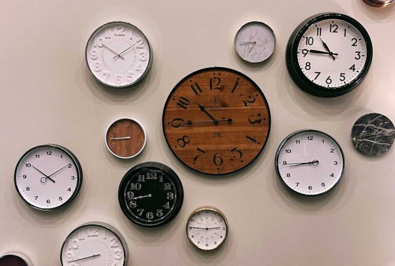 Wall of clocks
