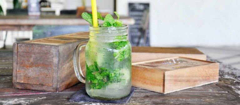 Minty cocktail