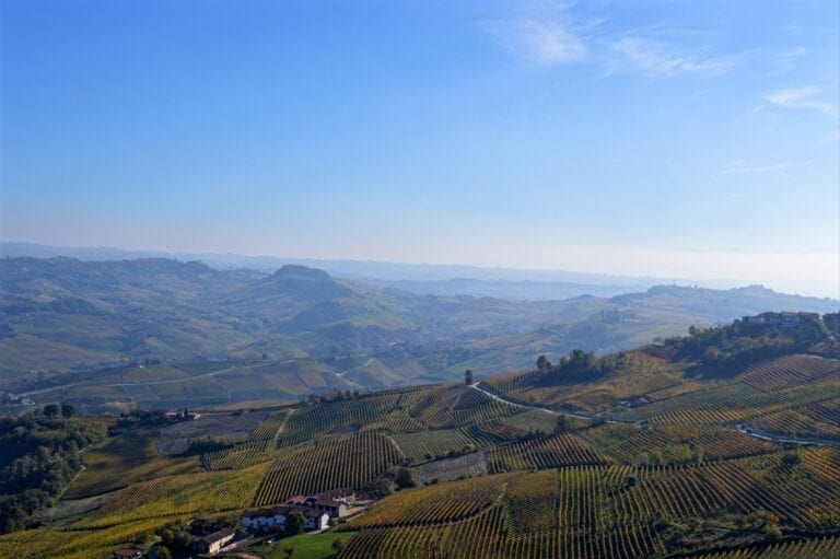 La Morra Viewpoint - Looking over Barolo wine country - Piedmont, Italy