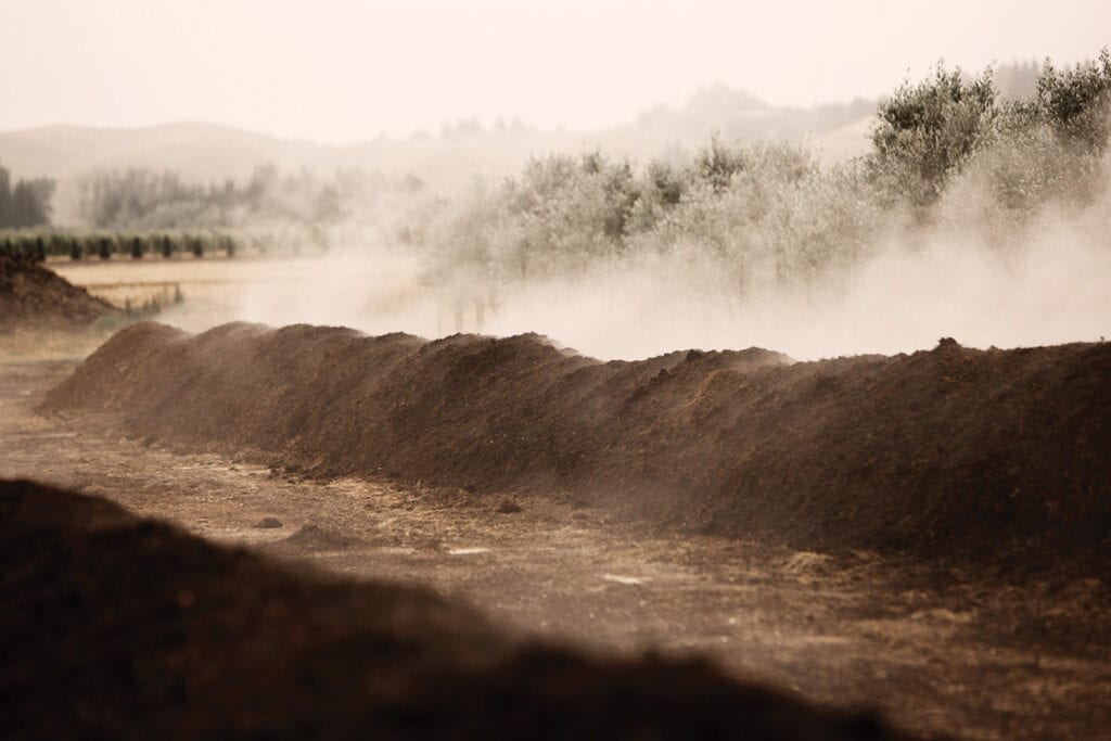 Craggy Range in New Zealand - Sustainability Composting Gimblett Gravels