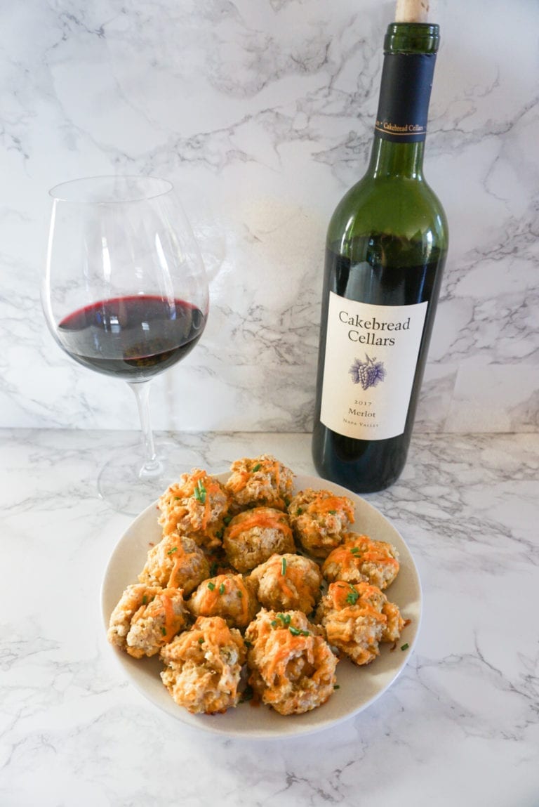 Cakebread Merlot and Stuffing Sausage Balls