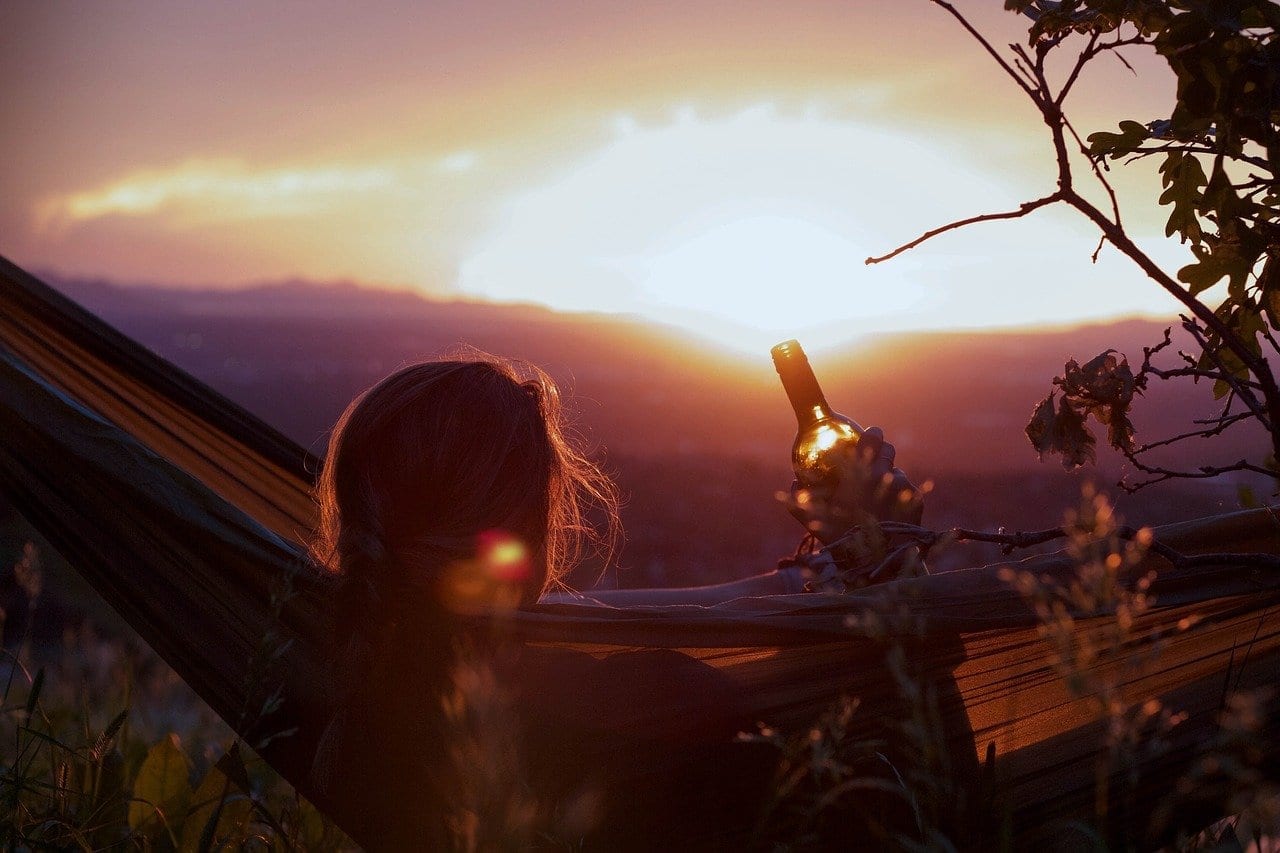 wine sunset