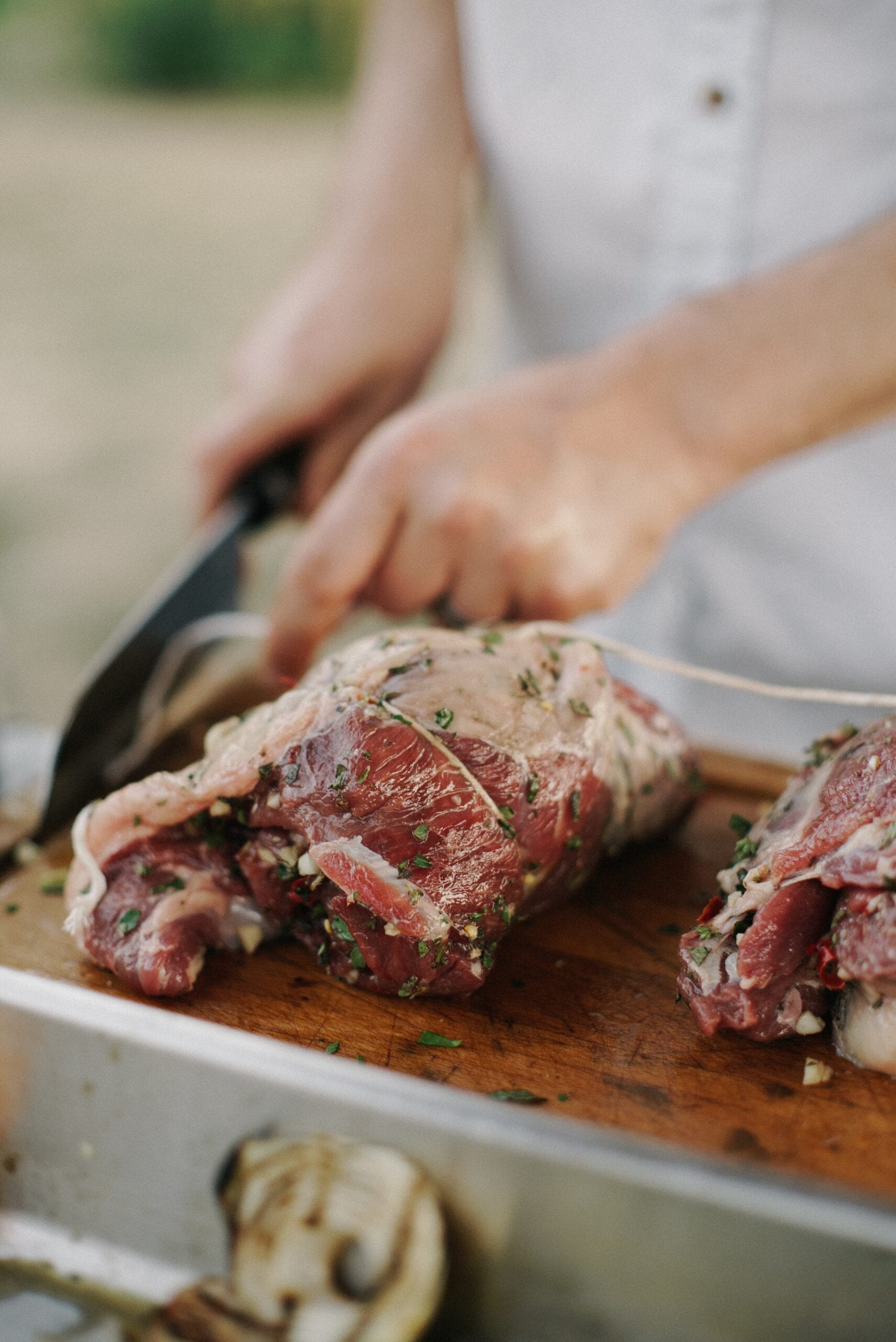 Lamb, roasted leg of lamb