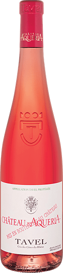 Chateau d Aqueria Tavel Rose wine bottle