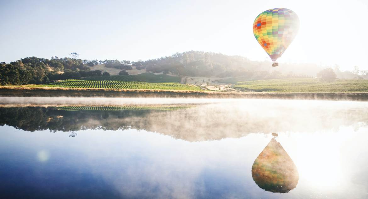 Napa Vineyards Balooning