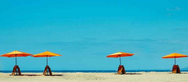 Umbrellas on a beach