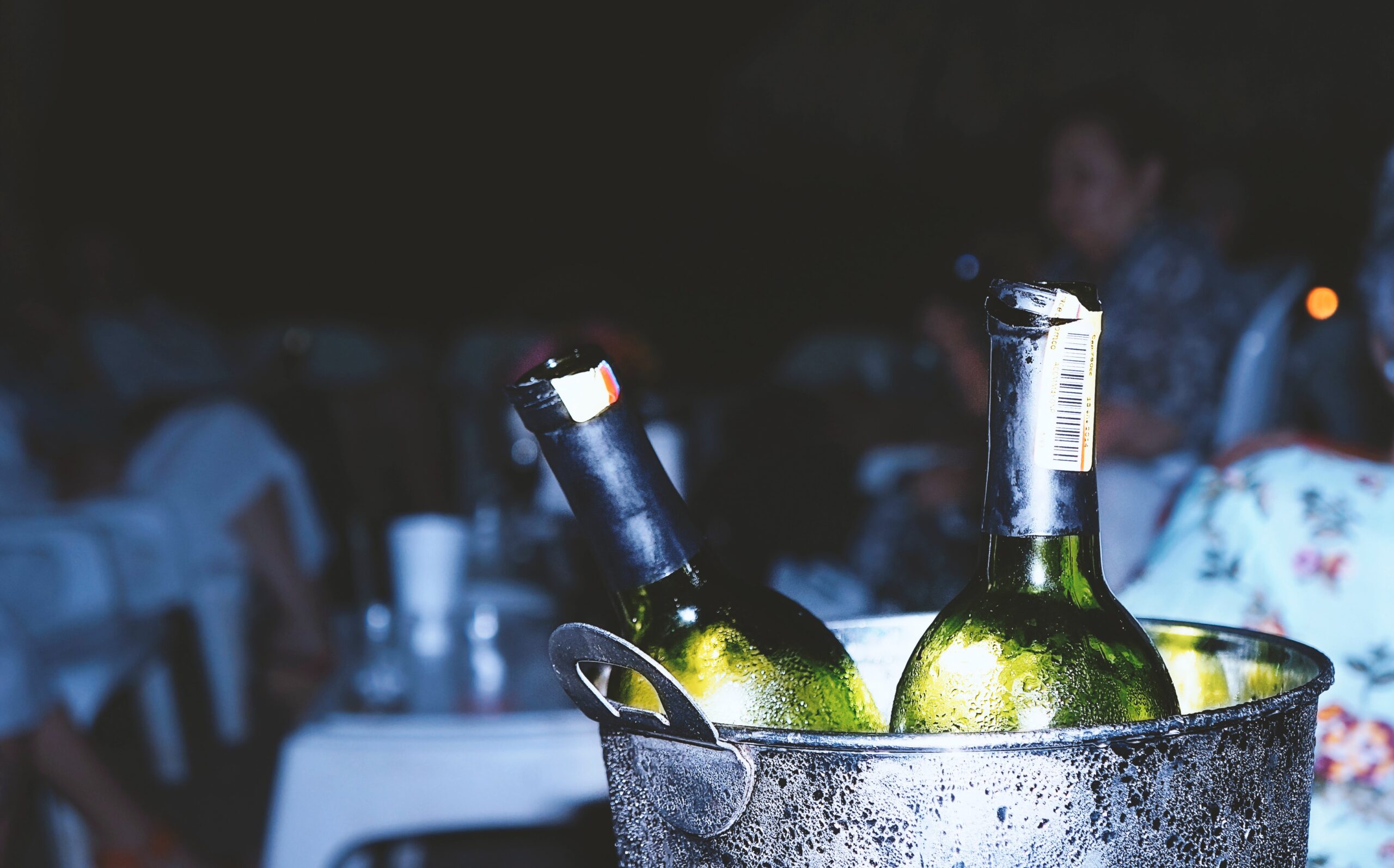 ice bucket with wine