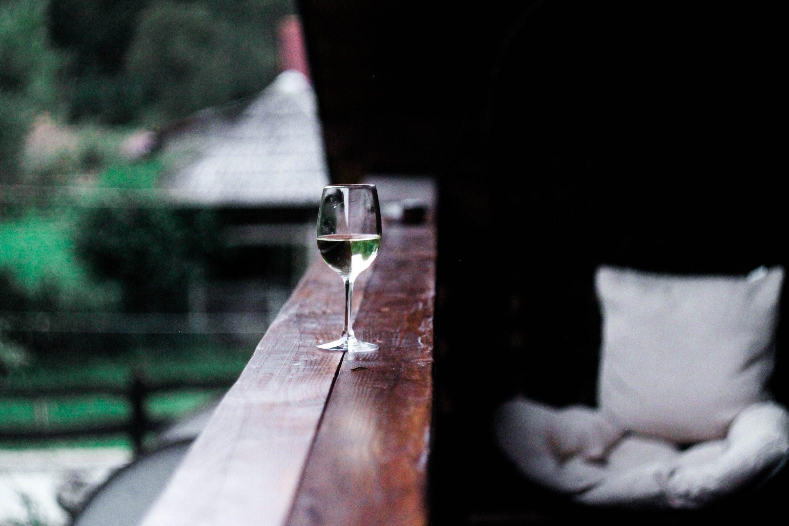 Wine on the porch