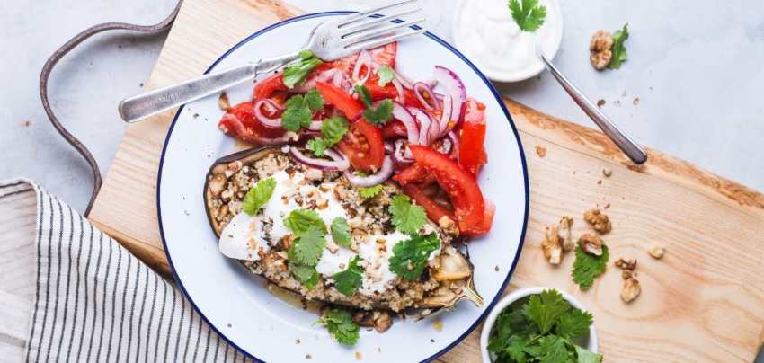 Farmer's market Stuffed eggplant