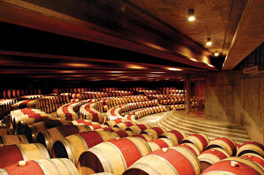 Montes barrel room