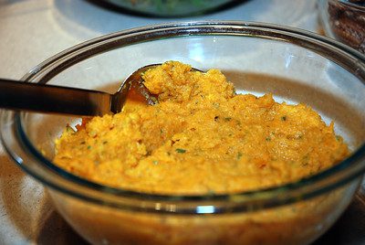 Mashed sweet potatoes