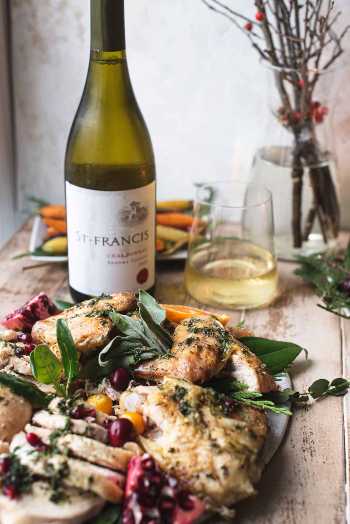 Spatchcock chicken with St. Francis Chardonnay