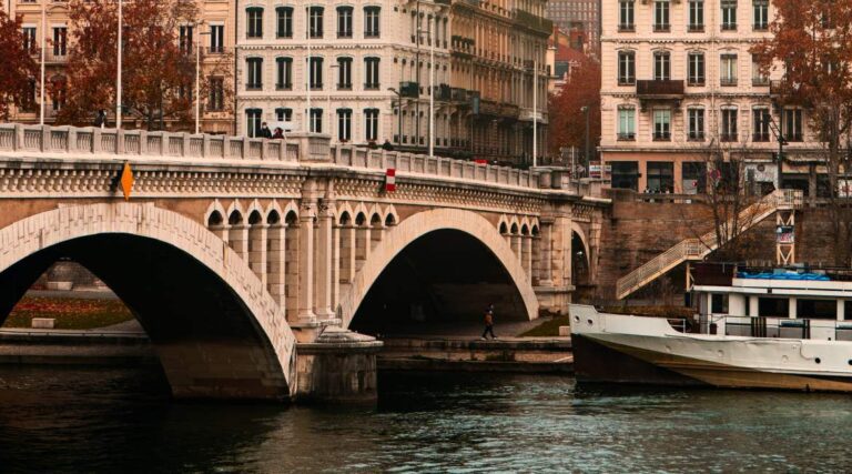 Rhône river in Rhône Valley