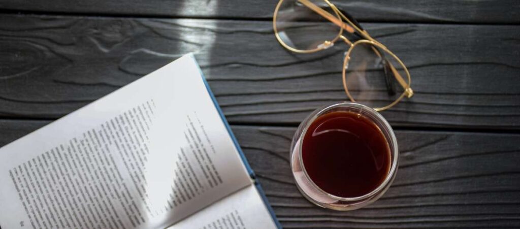 wine and books