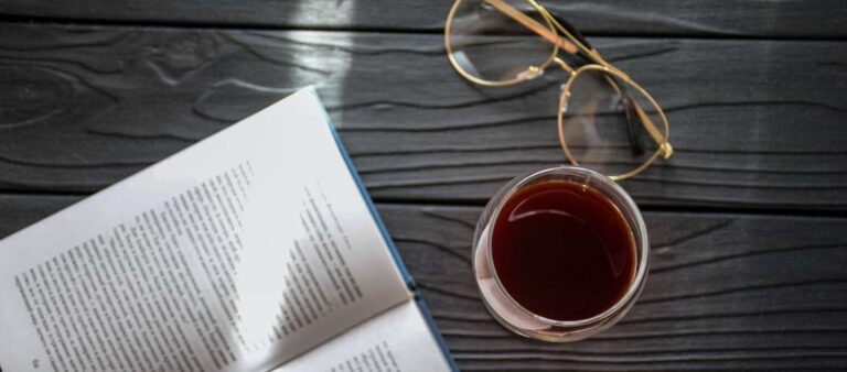 wine and books