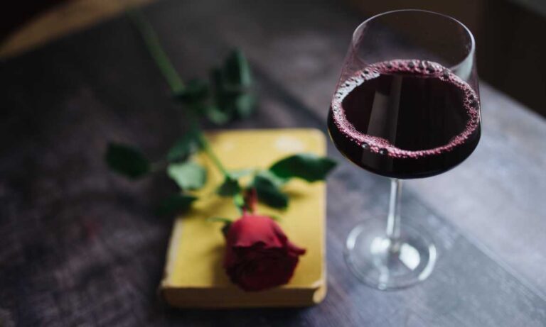 Nenad Stojkovic - Red wine with rose and book