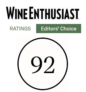 Wine Enthusiast 92 point rating editor's choice